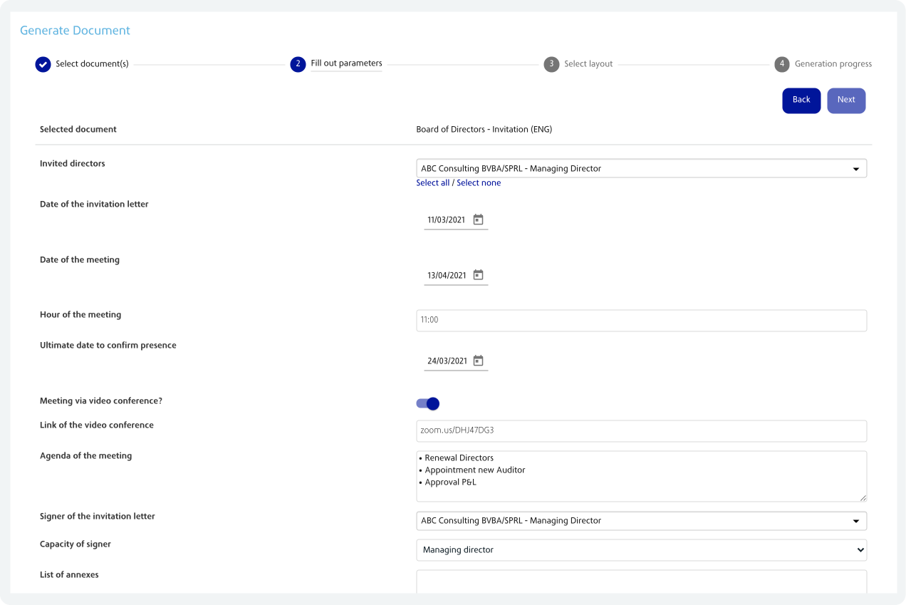 Document Generation Corporify